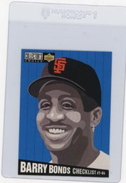 1994 Upper Deck Collector's Choice Barry Bonds Checklist Baseball Card