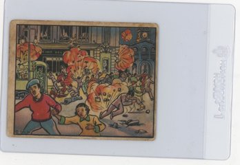 1938 Gum Inc. Horrors Of War Movie-crowds Are Caught By Rebel Shells Card
