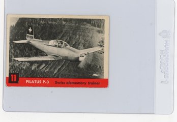 1956 Topps Jets Pilatus P-3 Airplane Card