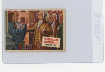 1954 Topps Scoop Washington Inaugurated Card