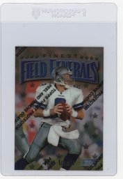 1997 Topps Finest Troy Aikman Field Generals Uncommon Football Card With Coating