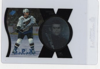 1997 Upper Deck SPx Adam Oates Dimension Die Cut Hockey Card