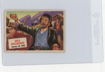 1954 Topps Scoop First Gold Discovered Card