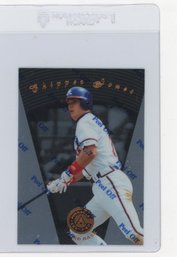 1997 Pinnacle Totally Certified Chipper Jones Baseball Card With Coating