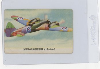 1940 Leaf Gum Card-o Bristol-blenheim Airplane Series Card