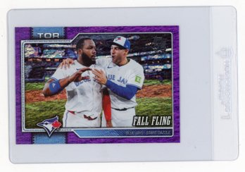 2026 Topps Vladimir Guererro Jr. George Springer Fall Fling Purple Holo Foil Baseball Card #'d To 250