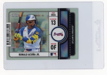 2026 Topps Chrome Ronald Acuna Jr. Big Ticket Player Refractor Baseball Card