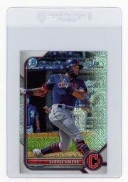 2022 Bowman Mega Box George Valera Chrome Refractor Baseball Rookie Card