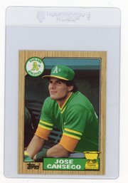 1987 Topps Jose Canseco Rookie Cup Baseball Rookie Card