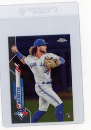 2020 Topps Chrome Bo Bichette Baseball Rookie Card