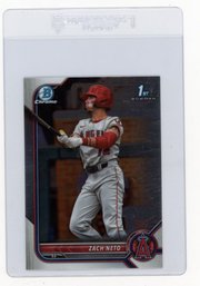 2022 Bowman Draft Chrome Zach Neto Baseball Rookie Card