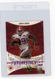 2000 Upper Deck UD Ionix Travis Taylor Futuristics Football Rookie Card #'d To 2000