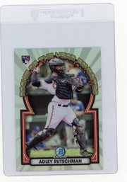 2023 Bowman Adley Rutschman Rookie Of The Year Favorites Chrome Refractor Baseball Rookie Card