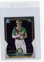 2023 Bowman Chrome Zach Gelof Baseball Rookie Card