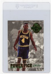 1993 Classic Four Sport Collection Chris Webber Power Pick Basketball Rookie Card #'d To 80000