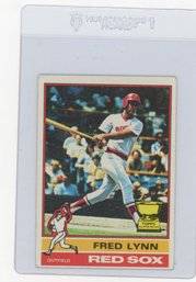 1976 Topps Fred Lynn Rookie Cup Baseball Card