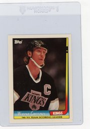 1991 Topps Wayne Gretzky Team Scoring Leader Hockey Card