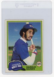 1981 Topps Harold Baines Baseball Rookie Card