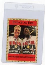 1992 Broder Larry Bird Magic Johnson End Of An Era Gold Foil Basketball Card