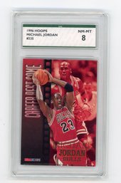 1996 Fleer Skybox NBA Hoops Michael Jordan Basketball Card Graded SPA NM Mint 8