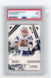 2009 Panini Donruss Rookie & Stars Tom Brady Football Card Graded PSA Mint 9