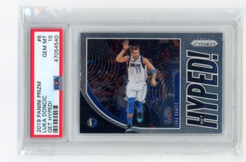 2019 Panini Prizm Luka Doncic Get Hyped! Basketball Card Graded PSA Gem Mint 10
