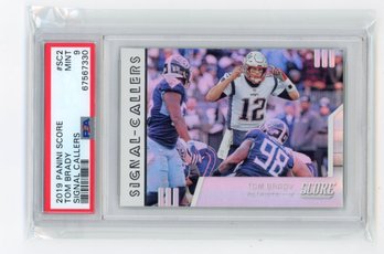 2019 Panini Score Tom Brady Signal Callers Football Card Graded PSA Mint 9