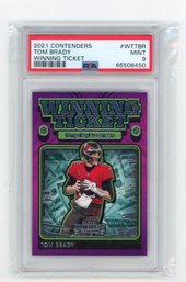 2021 Panini Contenders Tom Brady Winning Ticket Football Card Graded PSA Mint 9
