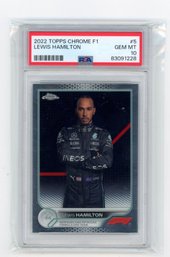 2022 Topps Chrome F1 Lewis Hamilton F1 Racing Card Graded PSA Gem Mint 10