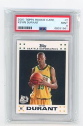 Kevin Durant Rookie Card 2007 Topps Basketball Card Graded PSA Mint 9