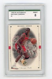 1998 Upper Deck SP Authentic Michael Jordan Basketball Card Graded SPA Mint 8