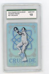 2016 Panini Excalibur George Mikan Cursade Silver Prizm Refractor Basketball Card Graded SPA Gem Mint 10