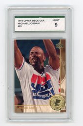 1994 Upper Deck USA Michael Jordan Basketball Card Graded SPA Mint 9