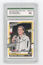 Caitlin Clark Rookie Card 2024 Panini Caitlin Clark Collection Basketball Card Graded SPA Gem Mint 10
