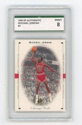 1998 Upper Deck SP Authentic Michael Jordan Basketball Card Graded SPA Mint 8