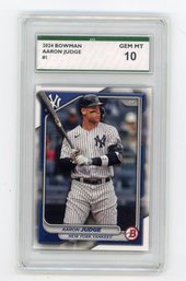 2024 Bowman Aaron Judge Baseball Card Graded SPA Gem Mint 10
