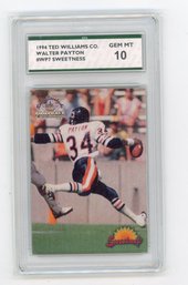 1994 Ted Williams Co Roger Staubach's NFL Walter Payton Sweetness Football Card Graded SPA Gem Mint 10