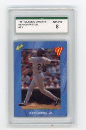 1991 Classic Update Ken Griffey Jr. Baseball Card Graded SPA NM Mint 8