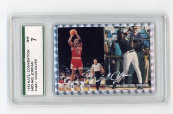 1994 NSCC Michael Jordan Silver Signature Retired Basketball Baseball Card #'d To 5000 Garded SPA NM 7