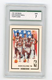 1991 Skybox USA Basketball Team Basketball Card Graded SPA NM 7
