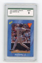 1991 Classic Update Ken Griffey Jr. Baseball Card Graded SPA Mint 9
