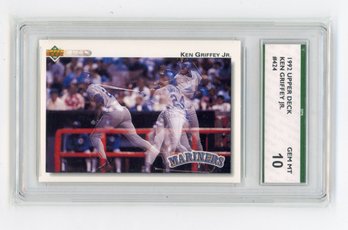 1992 Upper Deck Ken Griffey Jr. Baseball Card Graded SPA Gem Mint 10