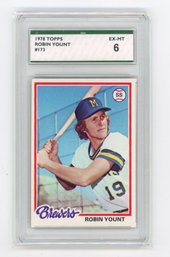 1978 Topps Robin Yount Baseball Card Graded SPA EX Mint 6