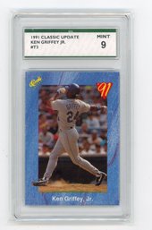 1991 Classic Update Ken Griffey Jr. Baseball Card Graded SPA Mint 9