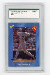 1991 Classic Update Ken Griffey Jr. Baseball Card Graded SPA Mint 9
