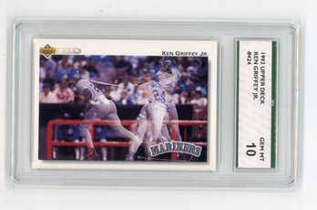 1992 Upper Deck Ken Griffey Jr. Baseball Card Graded SPA Gem Mint 10