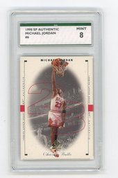 1998 Upper Deck SP Authentic Michael Jordan Basketball Card Graded SPA Mint 8