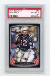 2014 Bowman Tom Brady Black Football Card Graded PSA NM Mint 8.5
