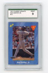 1991 Classic Update Ken Griffey Jr. Baseball Card Graded SPA Mint 9