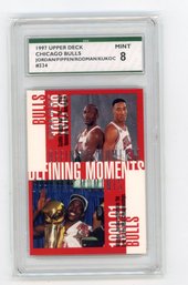 1997 Upper Deck Chicago Bulls Jordan Pippen Rodman Kukoc Basketball Card Graded SPA Mint 8